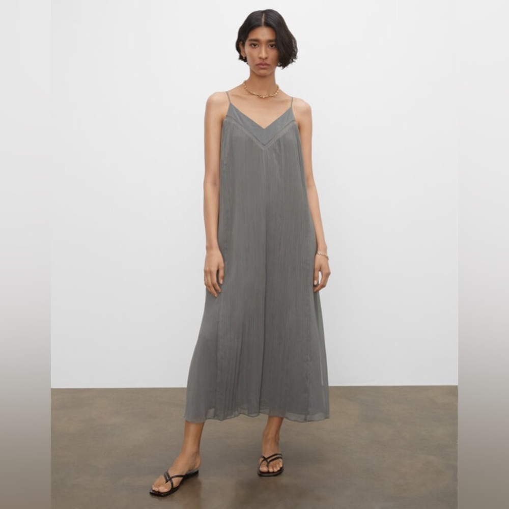 Club Monaco Pleated V Neck Dress - Picture 6 of 13